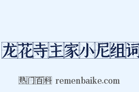 龙花寺主家小尼组词是什么意思的图片